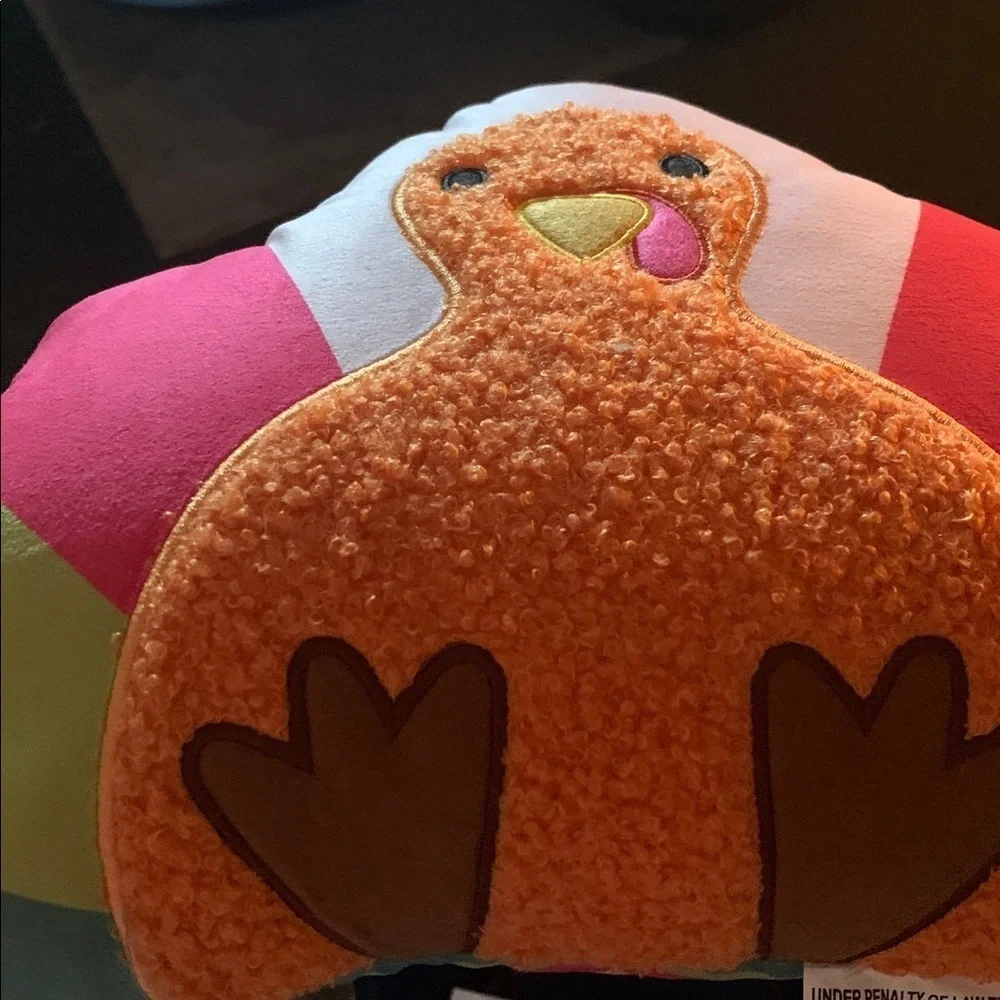 Colorful Turkey Shaped Pillow